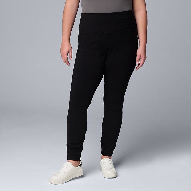 Plus Size Simply Vera Vera Wang Live-In High Rise Shaping Leggings