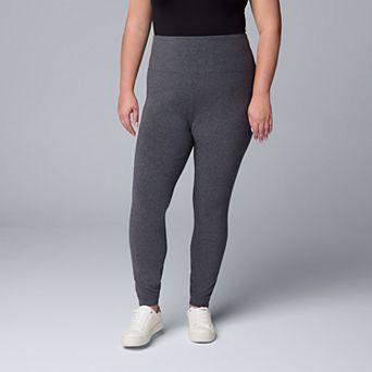 Plus Size Simply Vera Vera Wang Live-In High Rise Shaping Leggings