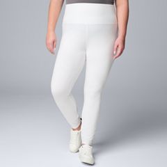 Womens White Simply Vera Vera Wang Leggings Bottoms, Clothing