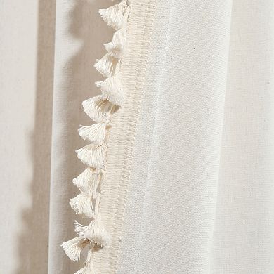 Lush Decor Linen Tassel 1-pack Window Curtain