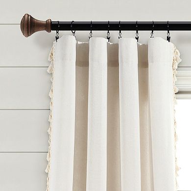 Lush Decor Linen Tassel 1-pack Window Curtain