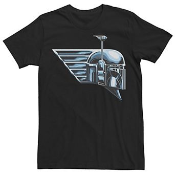 Men's Star Wars The Book Of Boba Fett Chrome Helemt Logo Tee