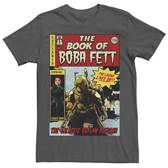 Men's Star Wars The Book Of Boba Fett Comic Book Cover Tee