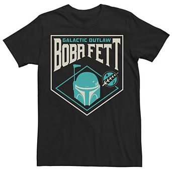 Men's Star Wars The Book Of Boba Fett Galactic Outlaw Badge Tee