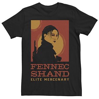 Men's Star Wars The Book Of Boba Fett Fennec Shand Tonal Poster Tee