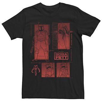 Men's Star Wars The Book Of Boba Fett Red Hue Panels Tee