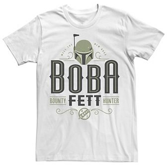Men's Star Wars The Book Of Boba Fett Boba Fett Fancy Text Tee