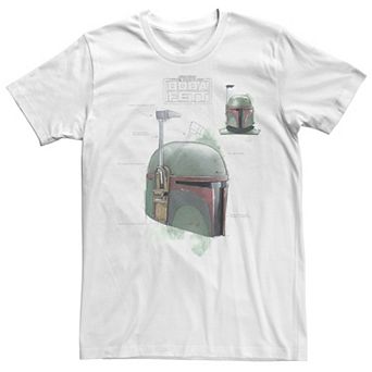 Men's Star Wars The Book Of Boba Fett Shining Helmet Portrait Tee