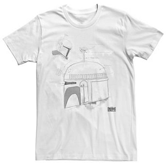 Men's Star Wars The Book Of Boba Fett White Helmet Stamp Tee