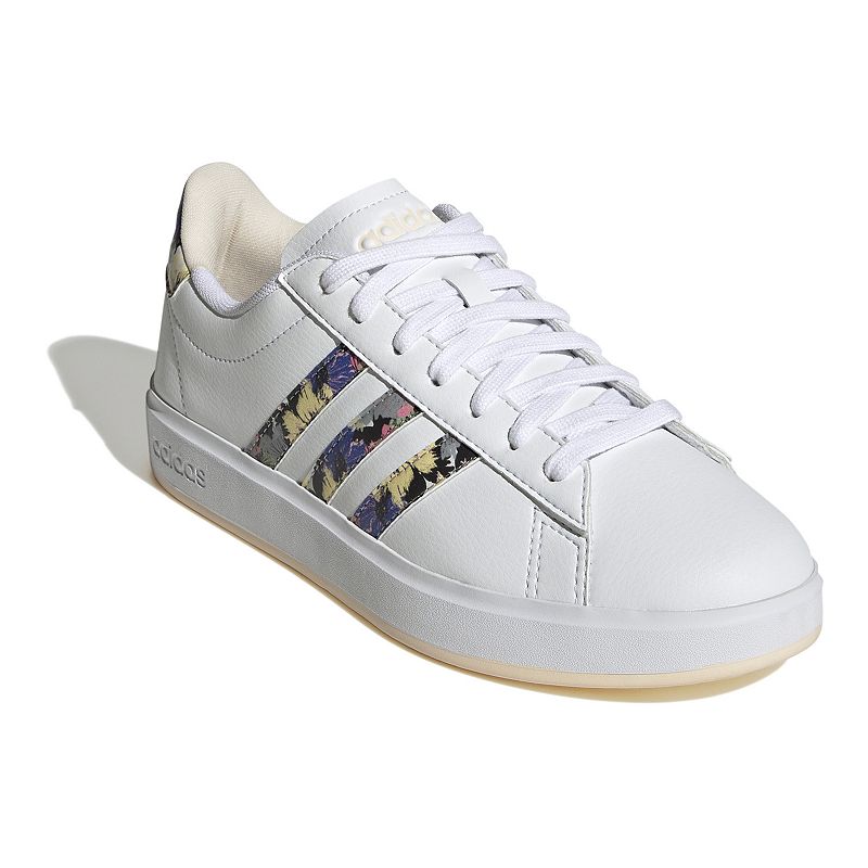 adidas Grand Court Cloudfoam Womens Lifestyle Tennis Shoes, Size: 7, White