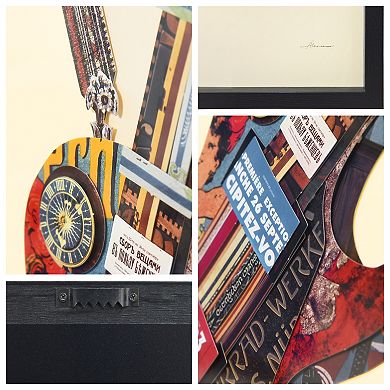 Electric Guitar Collage Framed Graphic Wall Art