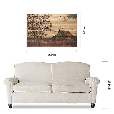 Erstwhile Barn 4 Arte de Legno Digital Print on Solid Wood Wall Art