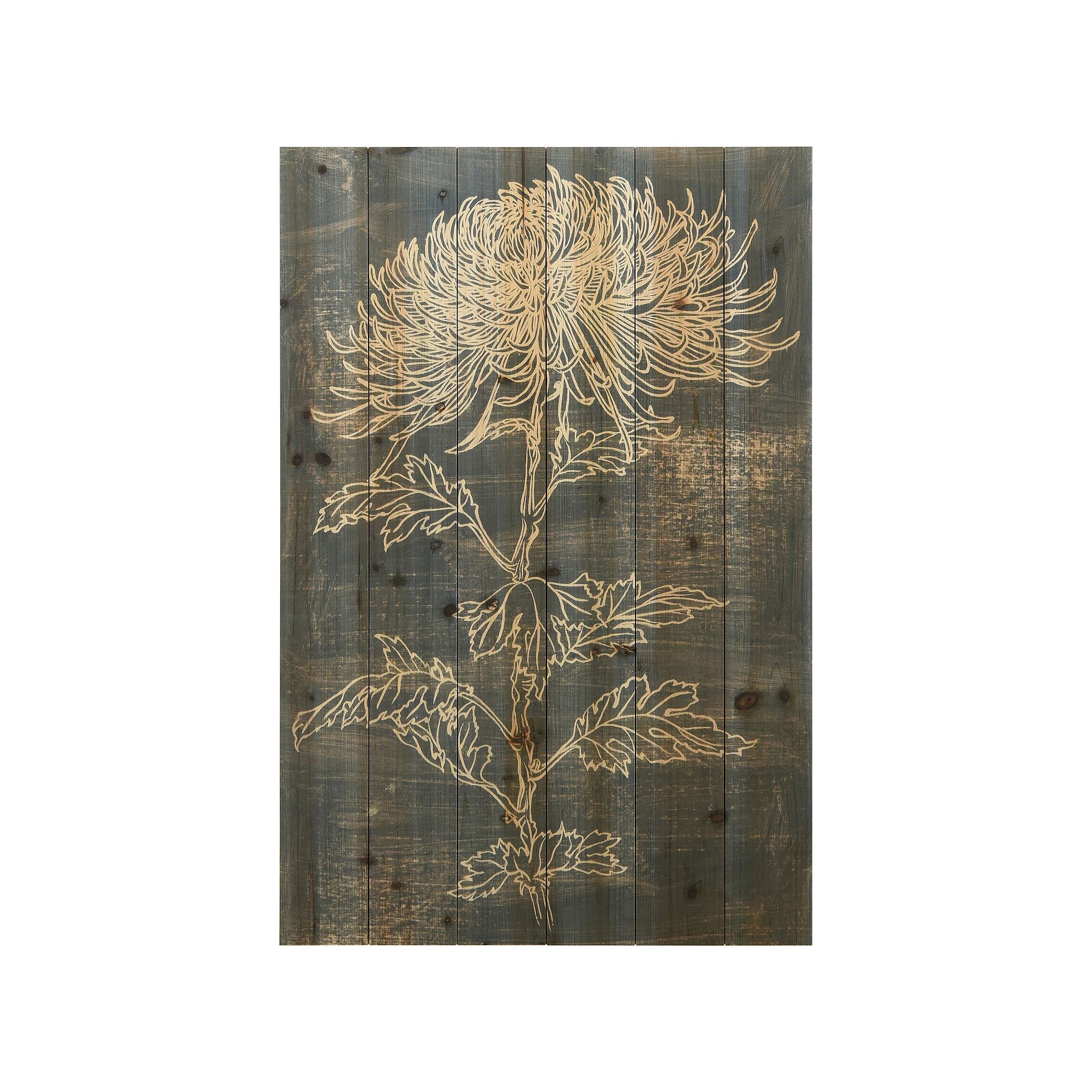 Indigo Dance II Arte de Legno Digital Print on Solid Wood Wall Art, Multi