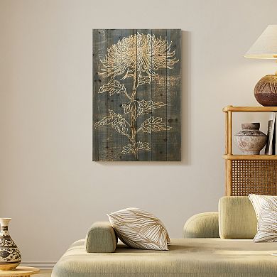 Indigo Dance II Arte de Legno Digital Print on Solid Wood Wall Art