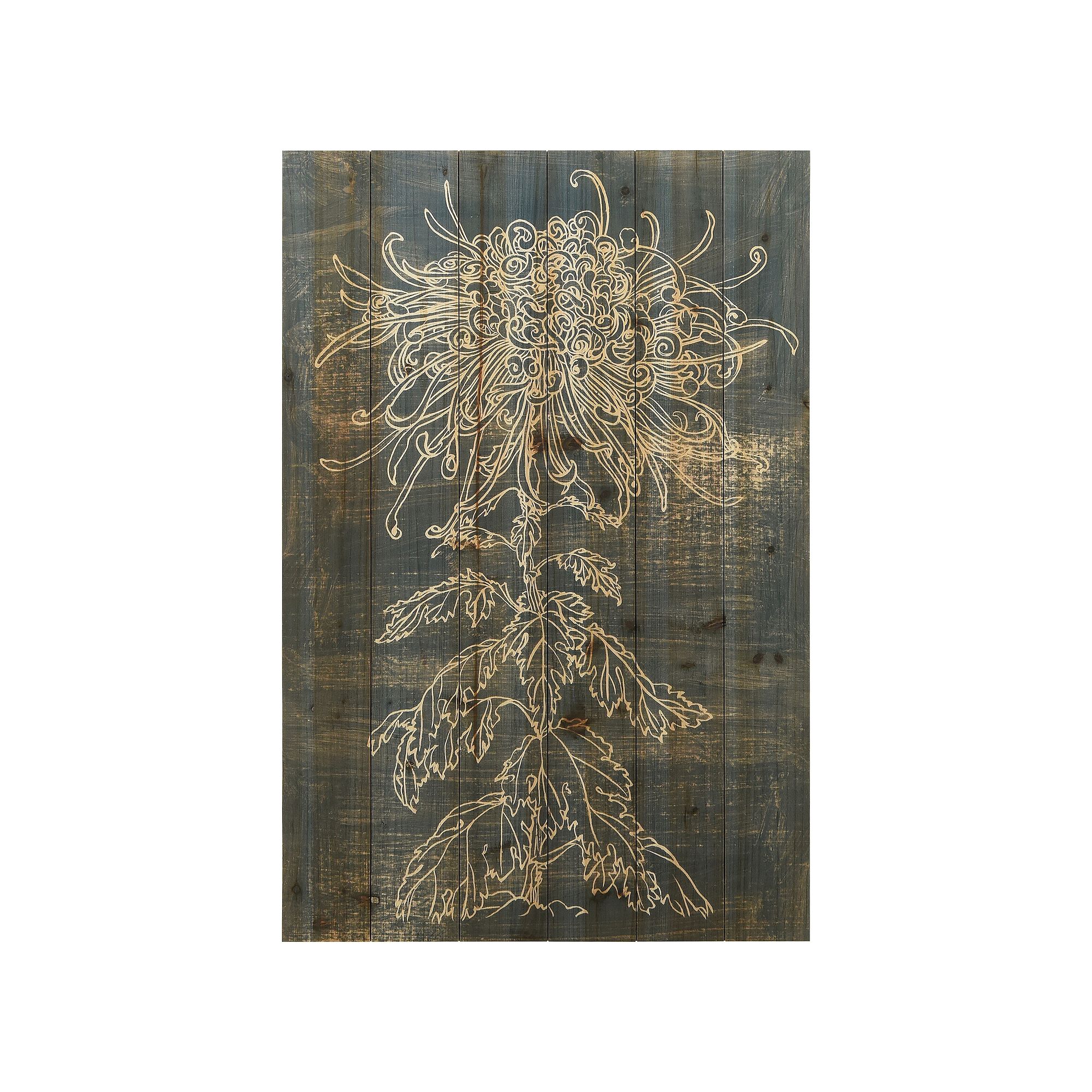 Indigo Dance Arte de Legno Digital Print on Solid Wood Wall Art, Multi