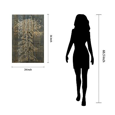 Indigo Dance Arte de Legno Digital Print on Solid Wood Wall Art