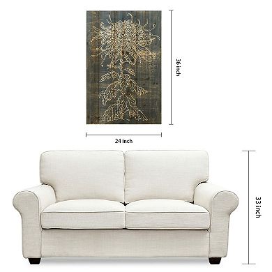 Indigo Dance Arte de Legno Digital Print on Solid Wood Wall Art