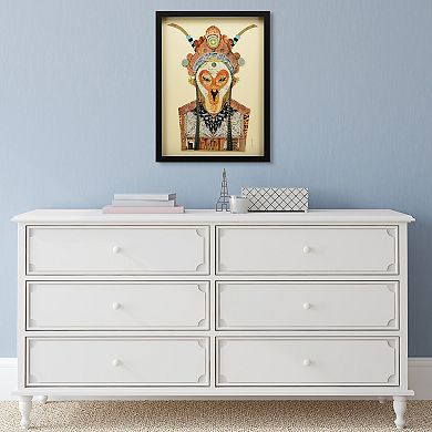 Beijing Opera Mask 1 Collage Framed Graphic Wall Art