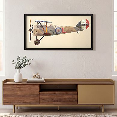 Antique Biplane 1 Collage Framed Graphic Wall Art