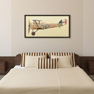 Antique Biplane 1 Collage Framed Graphic Wall Art