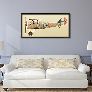 Antique Biplane 1 Collage Framed Graphic Wall Art