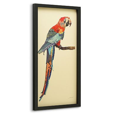 Tropical Parrot Collage Framed Graphic Wall Art