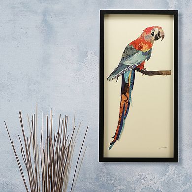 Tropical Parrot Collage Framed Graphic Wall Art