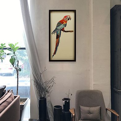 Tropical Parrot Collage Framed Graphic Wall Art