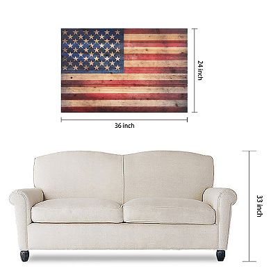 American Dream 2Arte de Legno Digital Print on Solid Wood Wall Art