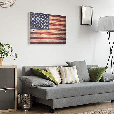 American Dream 2Arte de Legno Digital Print on Solid Wood Wall Art