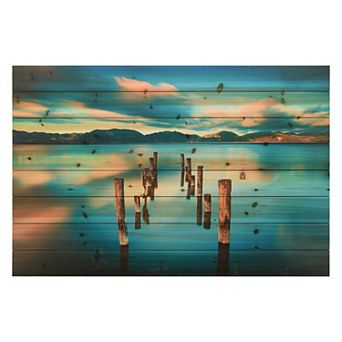 Evening Light Arte de Legno Digital Print on Solid Wood Wall Art