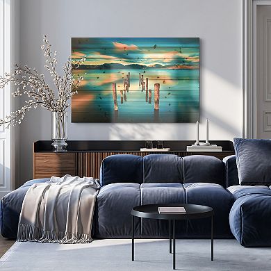 Evening Light Arte de Legno Digital Print on Solid Wood Wall Art