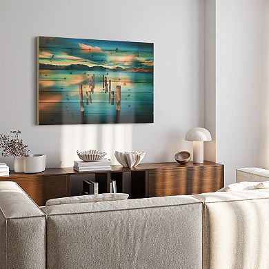 Evening Light Arte de Legno Digital Print on Solid Wood Wall Art