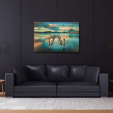 Evening Light Arte de Legno Digital Print on Solid Wood Wall Art