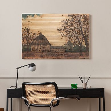 Erstwhile Barn 3 Arte de Legno Digital Print on Solid Wood Wall Art