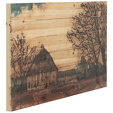 Erstwhile Barn 3 Arte de Legno Digital Print on Solid Wood Wall Art