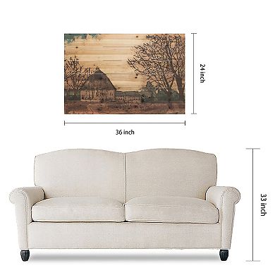 Erstwhile Barn 3 Arte de Legno Digital Print on Solid Wood Wall Art