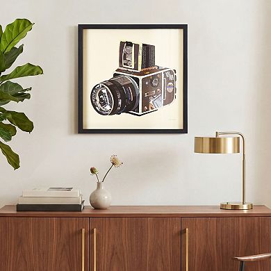 SLR Camera Collage Framed Graphic Wall Art