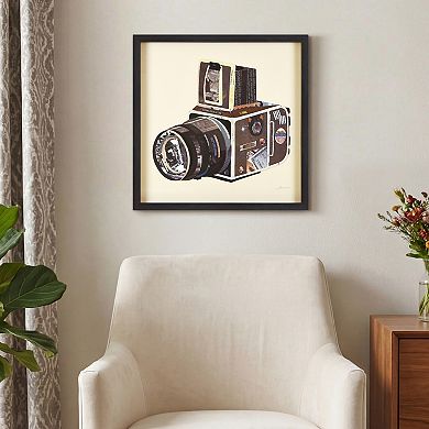 SLR Camera Collage Framed Graphic Wall Art