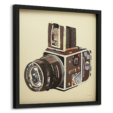 SLR Camera Collage Framed Graphic Wall Art
