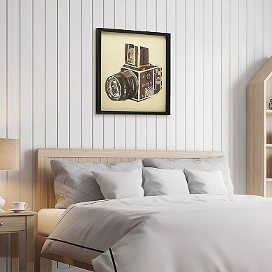 SLR Camera Collage Framed Graphic Wall Art