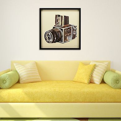 SLR Camera Collage Framed Graphic Wall Art