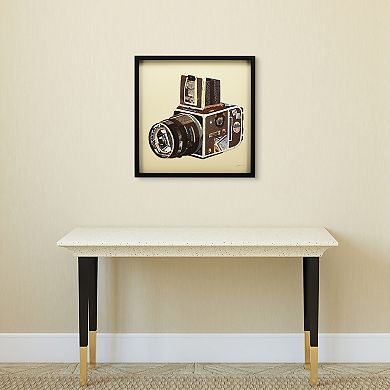 SLR Camera Collage Framed Graphic Wall Art