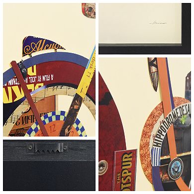 Holy Furious Motorbike Collage Framed Graphic Wall Art