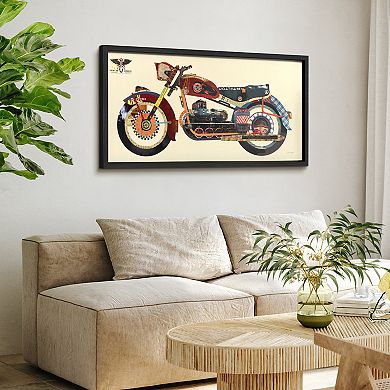Holy Furious Motorbike Collage Framed Graphic Wall Art