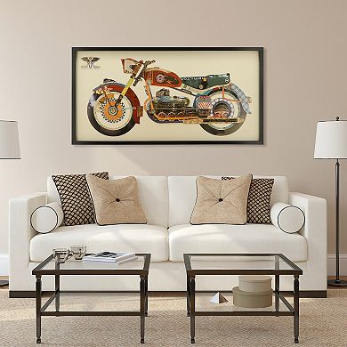Holy Furious Motorbike Collage Framed Graphic Wall Art