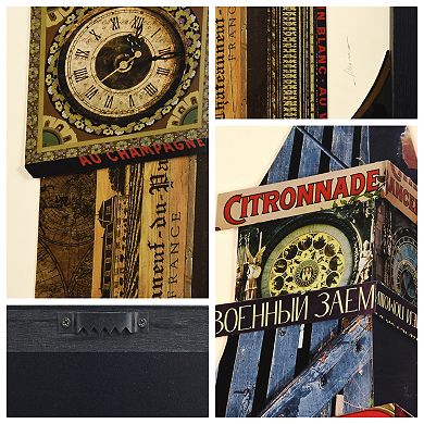 Big Ben Collage Framed Graphic Wall Art