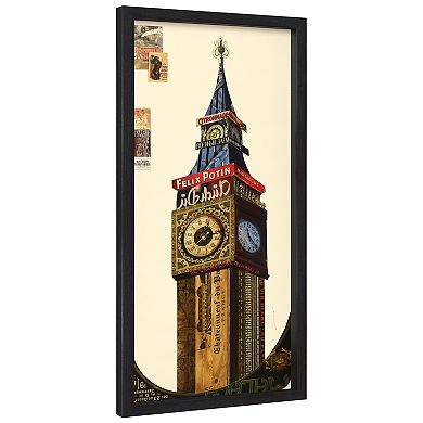 Big Ben Collage Framed Graphic Wall Art