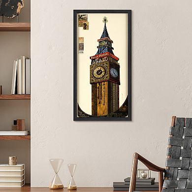 Big Ben Collage Framed Graphic Wall Art
