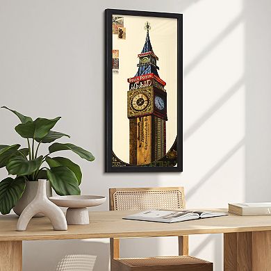 Big Ben Collage Framed Graphic Wall Art
